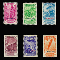 TANGER.BENEFICENCIA.1943.Hª Correo.Serie.No Circulados. Nuevo**.Edifil 17-22 - Marianen