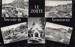 CP Souvenir De Le Zoute - Carte Multivues - Oblitéré à Flenu - Saluti Da.../ Gruss Aus...