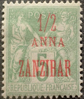 R2245/128 - COLONIES FRANÇAISES - 1896/1900 - ZANZIBAR - N°18 (I) NEUF* - Nuovi