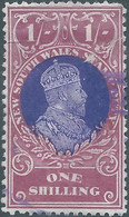 AUSTRALIA - New South Walles,1920 Revenue Stamp Tax Fiscal ,Stamp Duty 1 Shilling,Used - Used Stamps