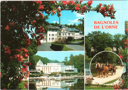 CPM 61 (Orne) Bagnoles-de-l'Orne - Le Casino, Le Lac Et La Station Thermale, Multivues TBE - Casinos