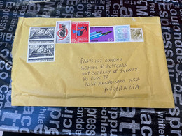(1 G 59 Large) Large Thick Letter Posted Italy To Australia (during COVID-19 Crisis - 92 Stamp) 22 X 15 Cm - 2021-...: Poststempel