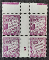 Monaco 1925 Taxe19  Millesime 1925  Bloc De 4   BdF**TB Cote 27€ - Neufs