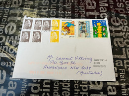 (1 G 58) Letter Posted From France To Australia During COVID-19 Crisis (Europa & Tintin Stamp) - Cartas & Documentos