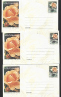 Australia 1994 Roses /  Thinking Of You Aerogramme X 3 Unused - Aerograms