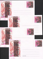 Australia 1996 Hearts And Roses Post Paid Aerogramme X 4 Unused - Luchtpostbladen