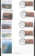 Australia 1990 65 C Outback Landscapes  Aerogramme Set Of 5 Fine Used FDI Cancels - Aerogrammi