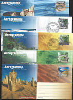 Australia 1997 National Parks Post Paid Aerogramme Set Of 5 Fine Used , Shepparton FDI Cancels - Aerograms