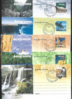 Australia 1999 National Parks Large Format Post Paid Aerogramme Set Of 5 Fine Used FDI Cancels - Aérogrammes