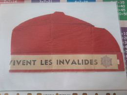 Ancien Chapeau En Crépon Vivent Les Invalide - Supplies And Equipment