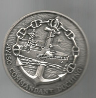 Médaille De Tape De Bouche, AVISO COMMANDANT DUCUING , Dia. 75 Mm ,71.50 Gr., Frais Fr. 3.35 E - Francia