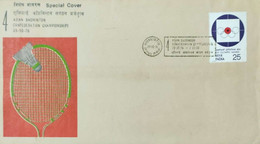 India 1976 Special Cover On 4th Asian Badminton Confederation Championships , Olympics  (**) Inde Indien - Briefe U. Dokumente