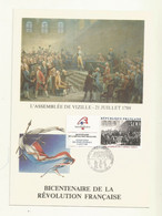 SOUVENIR FDC REVOLUTION FRANCAISE ASSEMBLEE DES 3 ORDRES VIZILLE. - Franse Revolutie