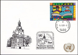 UNO WIEN 2000 Mi-Nr. 208 WEISSE KARTE - BRÜNN 05.03.2000 - Covers & Documents