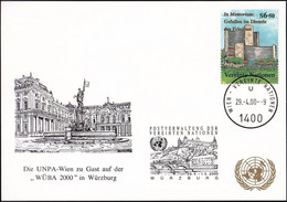 UNO WIEN 2000 Mi-Nr. 211 WEISSE KARTE - WÜBA 2000 WÜRZBURG 29.04.2000 - Lettres & Documents