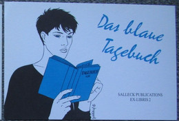 Juillard - Le Cahier Bleu - Ex Libris Serigraphie Salleck - Illustrateurs J - L