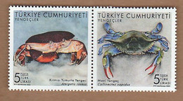 AC - TURKEY STAMP - CRABS BLUE CRAB, ROSY EGG CRAB, SWIMMER CRAB MNH 21 JUNE 2022 - Ungebraucht