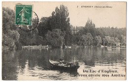 CPA 95 - ENGHIEN LES BAINS (Val D'Oise) - 2. Du Lac D'Enghien, Je Vous Envoie Mes Amitiés - Enghien Les Bains