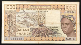 WEST AFRICAN STATE SENEGAL 1,000 1000 FRANCS K Bb Vf Lotto.3973 - Senegal