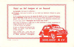 VIEUX PAPIERS BUVARD AUTOMOBILE 4 CV RENAULT DECHAUX VT 584 13 X 21 CM - Auto's