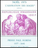 712**(BL66) - Noël L'adoration Des Mages / Kerstmis Aanbidding Van De Wijzen - (P.P.Rubens) - RWANDA - Tableaux