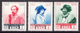 San Marino 1949 Mi#430,431,432 Mint Hinged - Nuovi