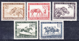 Austria 1946 Horses Mi#785-789 Mint Hinged - Unused Stamps
