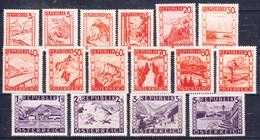 Austria 1947 Mi#838-853 Mint Hinged - Ungebraucht