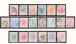 Austria 1904/1906/1907 Mi#105-118, 133-138 Used/mint Hinged - Oblitérés