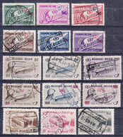 Belgium, Post Paket, Luggage 1938/1946/1947/1948 Several Sets Mi#11-13, 18-20, 21-23, 24-26, 27-29 Used - Reisgoedzegels [BA]