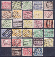 Belgium Railway 1920 Mi#100-121 + 122-128, Complete Used Set, Except 0.2 Fr Yellow-green And 1 Fr Yellow-brown - Sonstige & Ohne Zuordnung