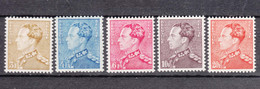 Belgium 1936/1950/1951 Mi#431,432,875,900,901 Mint Hinged - Ungebraucht