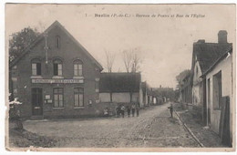 BARLIN  Bureau De Postes Et Rue De L'église ( Carte Abimée Coté Gauche Voir Scan ) - Barlin