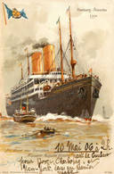 Paquebot " KEISERIN AUGUSTE VICTORIA " 1906 * Série De 6 CPA * Hamburg Amerika Linie * Bateau - Steamers