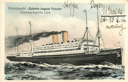 Paquebot " KEISERIN AUGUSTE VICTORIA " 1906 * Hamburg Amerika Linie * Bateau - Steamers