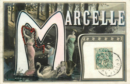 MARCELLE Marcelle * Carte Photo * Prénom Name * Art Nouveau Jugenstil - Firstnames