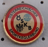 AUSTRIA Nine-pin Bowling Federation Sportkeglerbund OSKB Pin Badge - Bowling