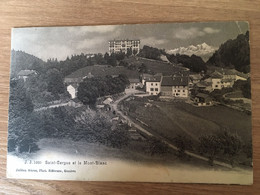 Cpa écrite En 1906, Suisse, Saint-Cergue Et Le Mont-Blanc, Beaux Cachets Postaux Premanon Jura 39 - Saint-Cergue