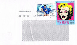 Frankreich Brief Mit Mi 3770 Andy Warhol, Weitere Marke: Jugend Fußball - Briefe U. Dokumente