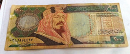 SAUDI ARABIA 200 RIYAL 1999 - P-28 COMMEMORATIVE KSA 100 YEARS ,XF - Arabia Saudita