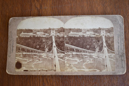 Photo Stereoscopic Stereoscopy - Niagara Falls Suspension Bridge - Visionneuses Stéréoscopiques