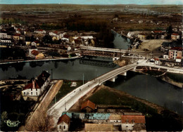 Louhans * Vue Aérienne Sur La Seille , Le Solnan Et Les Ponts * Ligne Chemin De Fer - Louhans