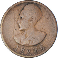 Monnaie, Éthiopie, Haile Selassie I, 5 Cents, Amist Santeem, 1944, TB, Cuivre - Ethiopia