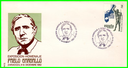 SOBRE EXPOSICION FILATELICA HOMENAJE A PABLO GARGALLO MATASELLADO EN ESPAÑA AÑO 1982 - Sonstige & Ohne Zuordnung