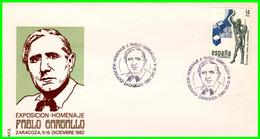 SOBRE EXPOSICION FILATELICA HOMENAJE A PABLO GARGALLO MATASELLADO EN ESPAÑA AÑO 1982 - Altri & Non Classificati