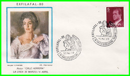 SOBRE EXPOSICION FILATELICA EXFILAFAL MATASELLADO EN LA LINEA ( CADIZ ) AÑO 1980 - Altri & Non Classificati