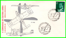 SOBRE EXPOSICION FILATELICA II JORNADAS DE CULTURA AEREA MATASELLADO EN GRANADA AÑO 1982 - Sonstige & Ohne Zuordnung