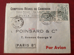 Comptoirs Réunis Du Cameroun , Douala Aviation, Société Poinsard 1953 - Lettres & Documents