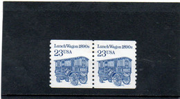 ETATS-UNIS  2 Timbres Se Tenant  23 C   1991     Y&T:1935a   Neufs Sans Charnière - Coils & Coil Singles