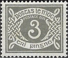 IRELAND 1971 Postage Due - Decimal Currency - 3p. - Stone MH - Segnatasse